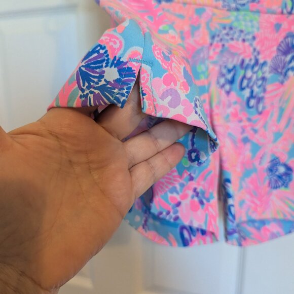 Lilly Pulitzer  Luxletic 5" Nakia Multi Splendor In The Sand Shorts | 8  UPF 50+ - Picture 9 of 12